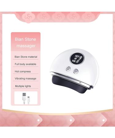 MayBud Electric Gua Sha Bian Stone Facial Tool Led Facial Massage Scraping Board 4 Modes 9 Levels of Heating and Vibration for Neck Facial Lift Skin Tightening Anti-Aging Reduce Puffiness. - Buy Online on GoSupps.com