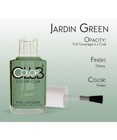 Color Club Color Club Nail Lacquer Jardin Green Nail Varnish Glossy Long Lasting 15ml - Buy Online on GoSupps.com