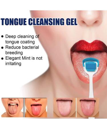 Dinniwell Oral Hygiene Brush & Probiotic Tongue Cleaning Gel Set - Mint Flavor (2pcs - Peach) | Effective Oral Care & Fresh Breath - Buy Online on GoSupps.com