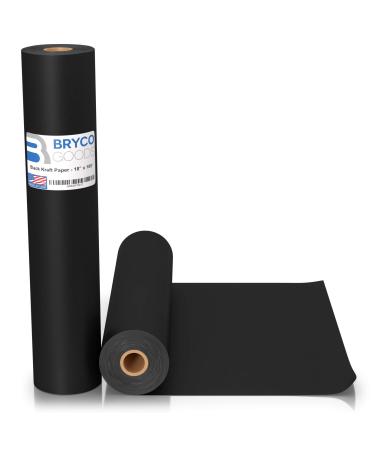 Black Kraft Arts and Crafts Paper Roll - 18 inches by 100 Feet (1200 Inch) - Ideal for Paints, Wall Art, Easel Paper, Fadeless Bulletin Board Paper, Gift Wrapping Paper and Kids Crafts - Made in USA - Buy Online on GoSupps.com