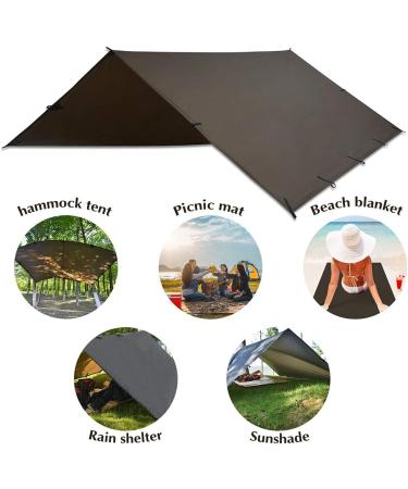Camping Tent Tarp Hammock Rain Fly Tarp | Waterproof 10X10FT Green Tarp for Backpacking | Lightweight Emergency Shelter Tarp - Buy Online on GoSupps.com