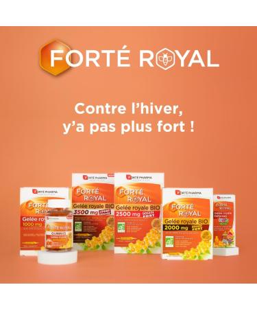 Fort Pharma - Organic Royal Jelly 3500 mg ORGANIC | Food Supplement with Organic Royal Jelly - Immunity | 10 ampoules 10 days cure - Buy Online on GoSupps.com