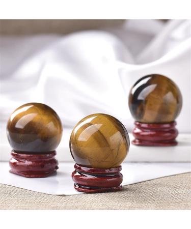 1PC Natural Rose Quartz Citrine Ball 30mm Stone Raw Crystals Gemstone Decoration Home Decor Raw Reiki DIY Gifts Great Choice for Home Decoration kaixun (Color : Tigers Eye)