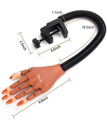 Nail Training Practice Hand Kit - Flexible Mannequin Model with 300 PCS Nail Tips and Files - Buy Online on GoSupps.com