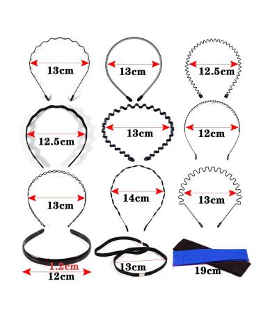 Shop Unisex Metal Hair Bands - 14 PC Slip-Resistant Elastic Accessories for Sports Yoga & Concerts - Buy Online on GoSupps.com
