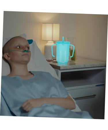 Luxshiny 2pcs Tumbler Care Lid with Handles and Straw | Water Proof | Elderly & Disabled Nursing | Bedridden Feeder | Bluex2pcs 15x12cmx2pcs - Buy Online on GoSupps.com