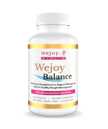 Wejoy Balance Menopause Supplements for Women - Uniquely Formulated for Menopause Relief for Hot Flashes Joint Support Weight Gain Sleep Night Sweats Hair Loss Mood Swings - Natural (1 Bottle)