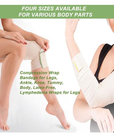 6 Pack Elastic Bandage Wrap - 6" Wide Latex Free Compression Roll for Legs Ankle Knee & Body - Ideal First Aid Kit Solution - Buy Online on GoSupps.com