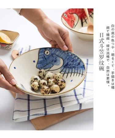 Bowl Creative Japanese Style Bowl Home Breakfast Noodle Bowl Ceramic Soup Bowl Personality Cutlery Pasta Bowl European Kitchen Cutlery Bowl (Color : 23cm) - Buy Online on GoSupps.com
