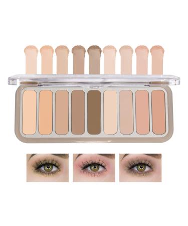 9 Colors Eyeshadow Palette Matte Nude Eye Makeup Palette Ultra-Blendable Long Lasting High Pigmented Waterproof Nudes Neutral Smooth Eye Shadow Palette for Women Natural Charming Looking #04 9 Colors #04