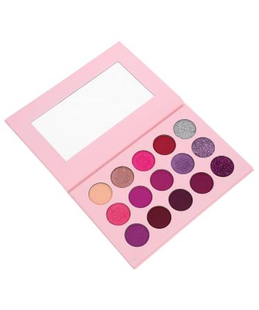 SOESFOUFU 15 Woman Eyeshadow Compact Glitter Eyeshadow Eyeshadow Makeup Palette Purple