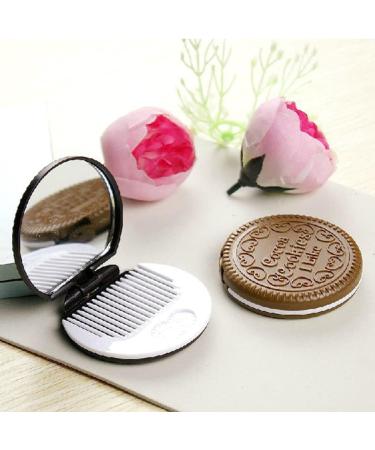 Solustre Round Mirror Set - 7 Compact Pocket Mirrors for Handbag Makeup, Single Side Cosmetic Mirror with Comb - Ideal for Travel and Everyday Use - Buy Online on GoSupps.com