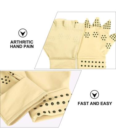 Buy Fingerless Mittens for Men - Magnetic Gloves for Carpal Tunnel & Tendonitis (Khaki) - International Shipping Available - Buy Online on GoSupps.com