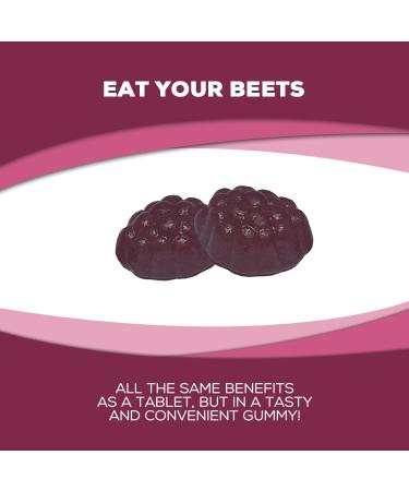 Beet Root Gummies with Magnesium, Vitamin C - Circulation Support, Heart Health - Vegan, Non-GMO, Gluten Free - Energy Boost - 60 Gummies - Buy Online on GoSupps.com
