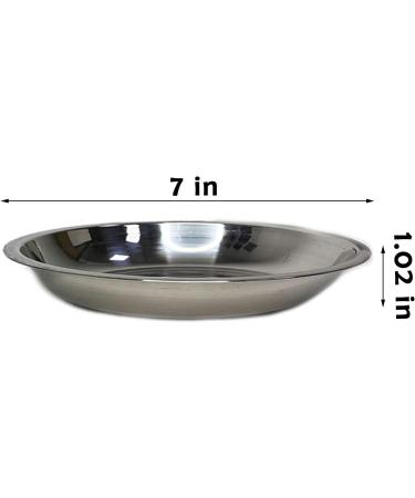 Kathson Stainless Steel Whisker Relief Cat Bowl Set - 4 Pack Shallow & Wide Dishes for Pets - Fits Elevated Stands - 7.00 Inch Dia - Buy Online on GoSupps.com