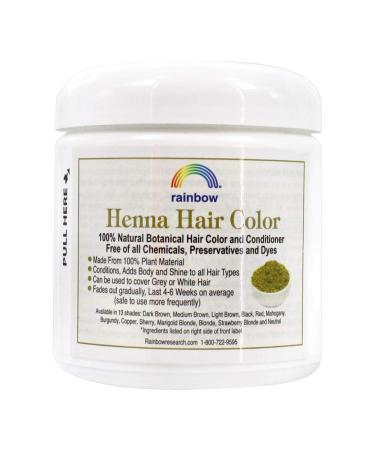 Rainbow Research Henna Hair Color & Conditioner - Mahogany (Medium Auburn) - 4 oz - Buy Online on GoSupps.com
