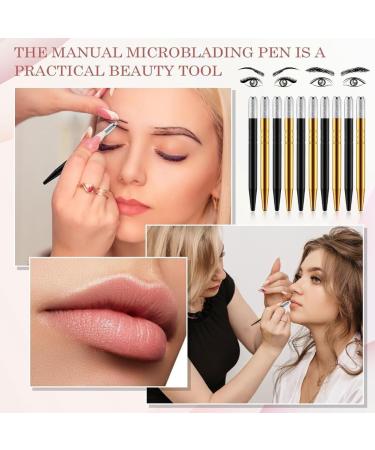 Firstrays 50 Count Microblading Pens Manual Eyebrow Pencils Microblading Supplies Aluminum Microblading Hand Tools for Cosmetics Easy Install B Black&gold - Buy Online on GoSupps.com
