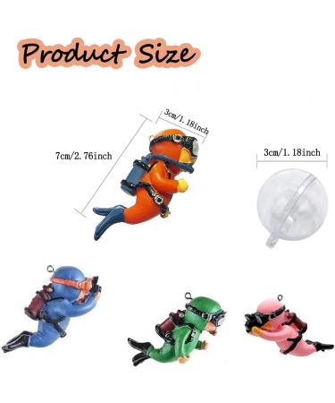 Taicols 4-Piece Floating Aquarium Decoration | Fish Tank Ornaments & Accessories | Unique Divers Ornament for Stunning Aquariums - Buy Online on GoSupps.com