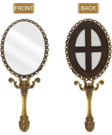 FOMIYES Vintage Handheld Travel Mirror - Folding Salon Barber Hairdressing Cosmetic Mirror for Pocket Purse - Perfect Birthday Gift - Buy Online on GoSupps.com