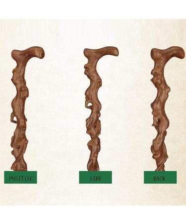 Canes Crutches Wood Cane-35 Natural Wood Walking Stick - Handcrafted Wooden Offset Cane for Men or Women Handmade Smooth Sailing - Buy Online on GoSupps.com