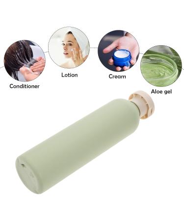 Minkissy Empty Shampoo Bottles 250ml - Set of 3 Refillable Squeeze Containers for Shower Gel, Lotions, and Body Wash - Green - Buy Online on GoSupps.com