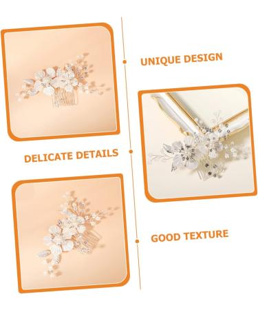 Angoily Bridal Hair Accessories Flower Hair Combs Wedding Headdress Red Flower Hair Comb Wedding Hair Clip Bridal Headpiece Pearl Tiara Abs Bridesmaid Hair up Mori Department - Buy Online on GoSupps.com