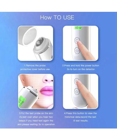 Qtynudy Skin Moisture Tester Smart Water and Oil Tester LCD Display Skin Moisture Meter - Buy Online on GoSupps.com