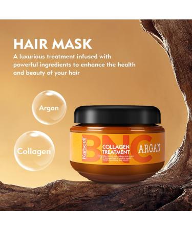Buy Karseell BNC Collagen Hair Treatment - Deep Repair Argan Oil Mask for All Hair Types - 18.6 oz (550ml) - Revitalize Dry Damaged Hair - Buy Online on GoSupps.com