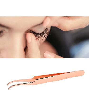 Eyelash Applicator Tool DIY Rose Gold Curved Lash Tweezer for Easy Lashes Application and Removal - Buy Online on GoSupps.com