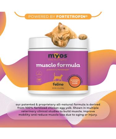 MYOS Feline Muscle Formula with Fortetropin | All Natural Cat Supplement for Muscle Loss | Reduce Feline Muscle Loss | 180 Servings - Buy Online on GoSupps.com