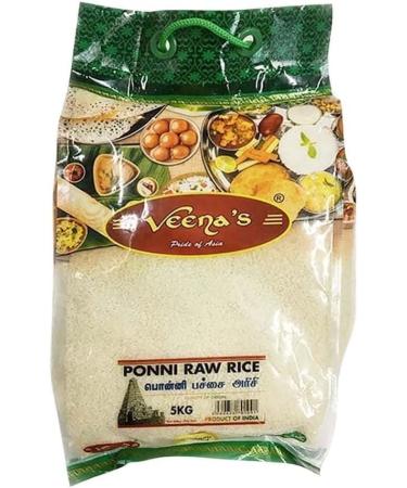 Veenas Ponni Raw Rice 5KG | All Natural | Gluten Friendly | Indian Origin | Export Quality | High Fibre | High Protein | Ponni Airsi (Pack of 2) - Buy Online on GoSupps.com