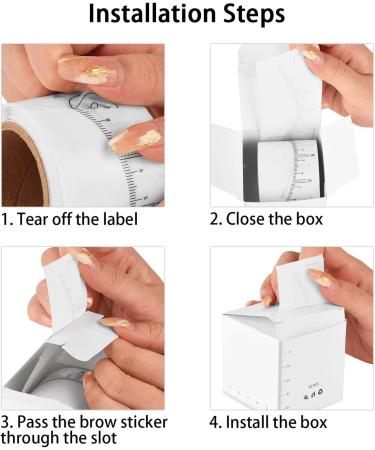 Eyebrow Shaper Ruler Sticker Adhesive Clear Strong Viscosity Accurate Scale Eyebrow Ruler Sticker 1 Roll for Salon for Tattooist - Buy Online on GoSupps.com