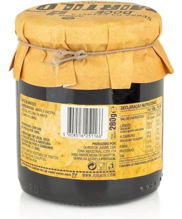  Quinta de Jugais Blueberry Jam - 280g Jar - Sweet and Traditional Taste - Ideal for Desserts and Breakfasts - Gourmet Product of Portuguese Origin - Buy Online on GoSupps.com