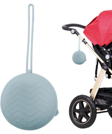 Bexdug Silicone Pacifier Bag | Travel Organizer for Kids | Stainless Steel Zip | Store Pacifiers Keys Lip Balm & More - Blue - Buy Online on GoSupps.com