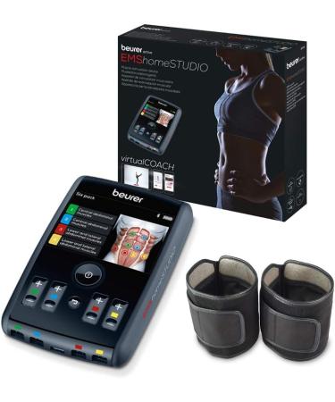 Beurer EM 95 EMS Home Studio Device | High-End Muscle Stimulation & Virtual Coach Bundle with EM 39 2-in-1 Abdominal & Back Trainer - Shop Internationally - Buy Online on GoSupps.com