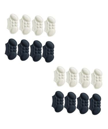 NOLITOY 8 Pairs Heel Half Size Pad Sneaker Heel Pads Heel Pads Inserts High-Heel Shoe Pads Wear-Resistant Heel Cushions Protective Heel Cushions Shoes Too Big Inserts Shoe Heel Inserts