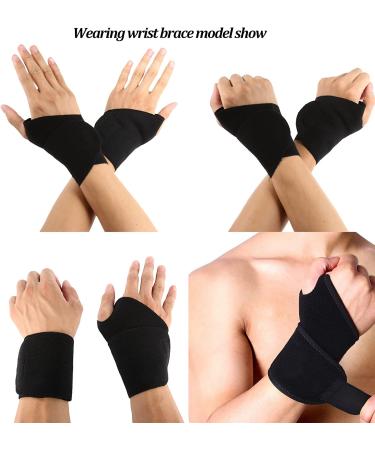 2 PCS Adjustable Wrist Brace for Carpal Tunnel Support - Pain Relief Compression Sleeve for Men and Women - Ideal for Gym, Yoga, and Weightlifting - 0.04kg - Buy Online on GoSupps.com