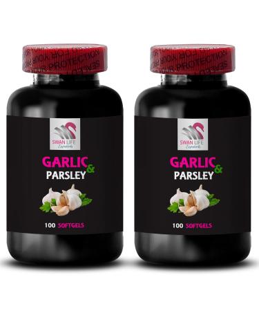 GARLIC AND PARSLEY ODORLESS - odorless garlic supplement with parsley garlic parsley odorless capsules Freshness Support Odor-Free Formula combo capsules Daily Wellness dietary supplement 2B