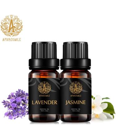 Therapeutic-Grade Aromatherapy Essential Oils Set Jasmine Lavender Essential Oils Set 100% Pure Aromatherapy Essential Oils Kit for Diffuser Massage Humidifier 2x10ml - Buy Online on GoSupps.com
