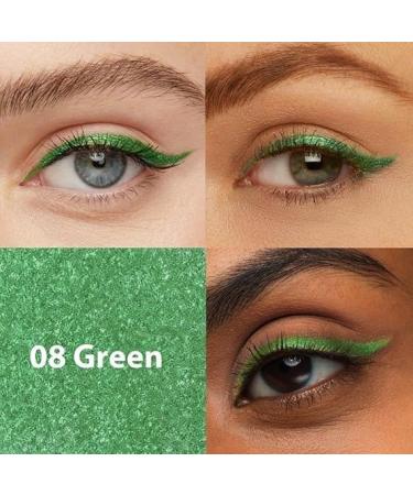Colorful Gel Glitter Eyeliner Waterproof Eyeliner Lip Liner Eyeshadow Eyebrow Pencil Eye Makeup Pen (09# Cool Blue) - Buy Online on GoSupps.com