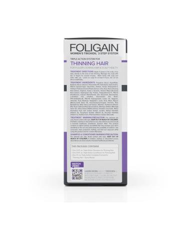 Foligain Triple Action Hair Care System for Women - Revitalizing Products for Thinning Hair - 3 Piece Travel Set - Buy Online on GoSupps.com