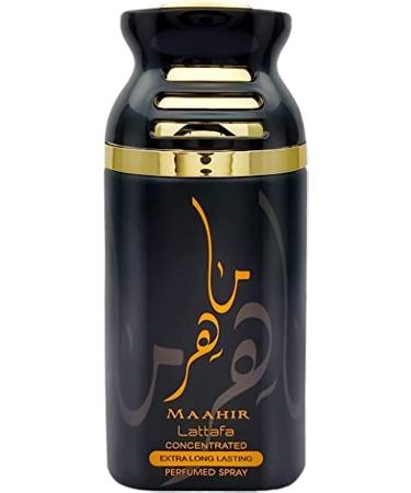 Lattafa Maahir Concentrated Perfumed Deodorant Spray 6.6 Ounce (Unisex) 6.6 Fl Oz (Pack of 1)