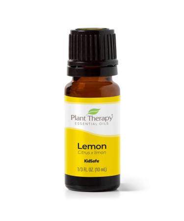 Plant Therapy Lemon Essential Oil for Diffusing 10 mL (1/3 oz) 100% Pure Undiluted Natural Aromatherapy Lemon Oil for Skin Lemon Oil for Cleansing Energizing & Uplifting Therapeutic Grade