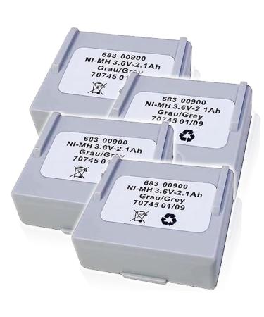 (4 Pack) 3.6V 2100mAh 68300900 Rechargeable Ni-MH Battery for Crane Remote Control Battery 68300900