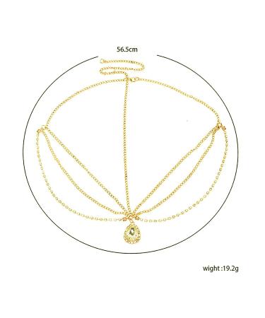 Qisogy Boho Crystal Hair Chain with Rhinestone Tassel Pendant - Princess Chain Jewelry for Women and Girls - Perfect Gift for Valentine's Day and Birthday (Silver) - Buy Online on GoSupps.com