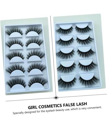 Beavorty False Eyelash 5 Pairs es false lashes fake makeup lashes self adhesive eyelashes natural look 3d false eyelashes lashes artificial eyelashes magnetic girl fiber - Buy Online on GoSupps.com