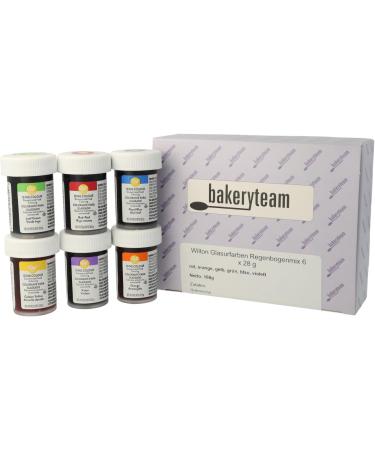 Wilton Icing Colour Gel Paste Rainbow Colours Set with Red No Taste - 6 x 28g pots - Buy Online on GoSupps.com