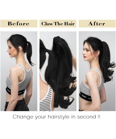 RPAEOY Ponytail Hair Hairpieces for Women 14 Inch Drawstring Claw Clip Clip in Hair Extension Fluffy Curly Natural Synthetic Hair Heat Resistant Fiber Wigs for Cosplay Daily Use Party (#1) - Buy Online on GoSupps.com