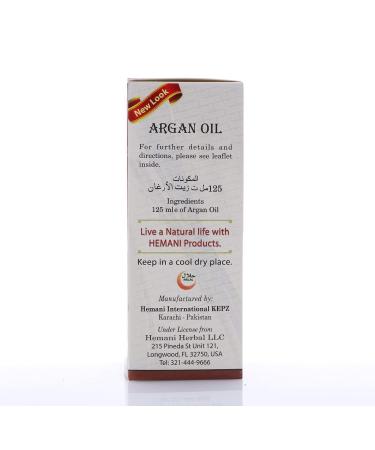 Buy Hemani Argan Oil 125ml | 100% Natural Herbal Oil for Skin Hair and Beard | Anti-Aging & Moisturizing | Vitamin E & Carotenes - Buy Online on GoSupps.com