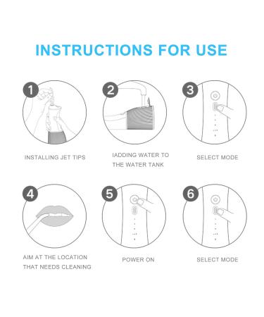 Water Dental Flosser Tip Replacement Heads - Compatible with F5020E D-4 Jet Tips (Black) | Oral Irrigator Refill - Buy Online on GoSupps.com